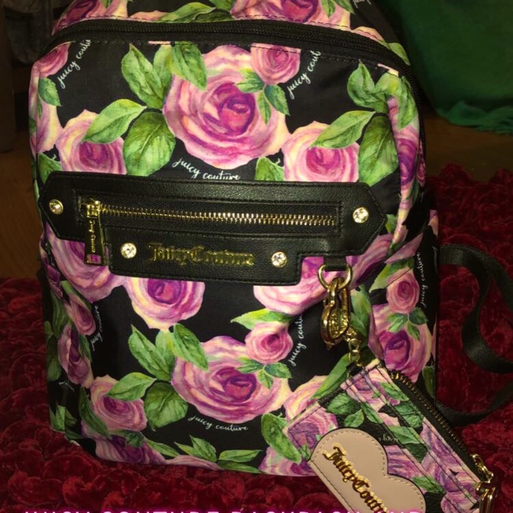 Juicy couture floral backpack and matching wallet